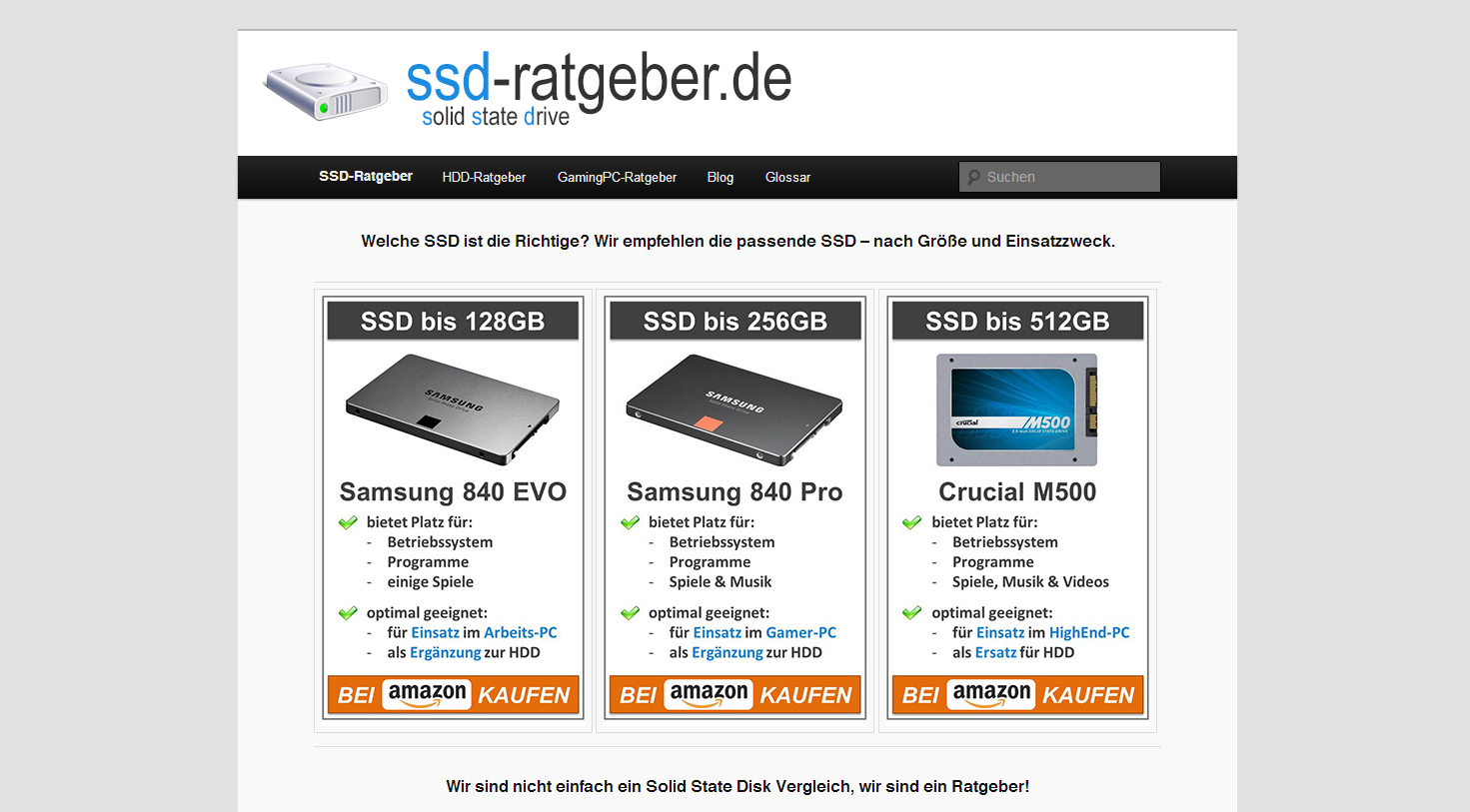ssd-ratgeber.de - SSD Vergleiche und Ratgeber auf einer Seite!