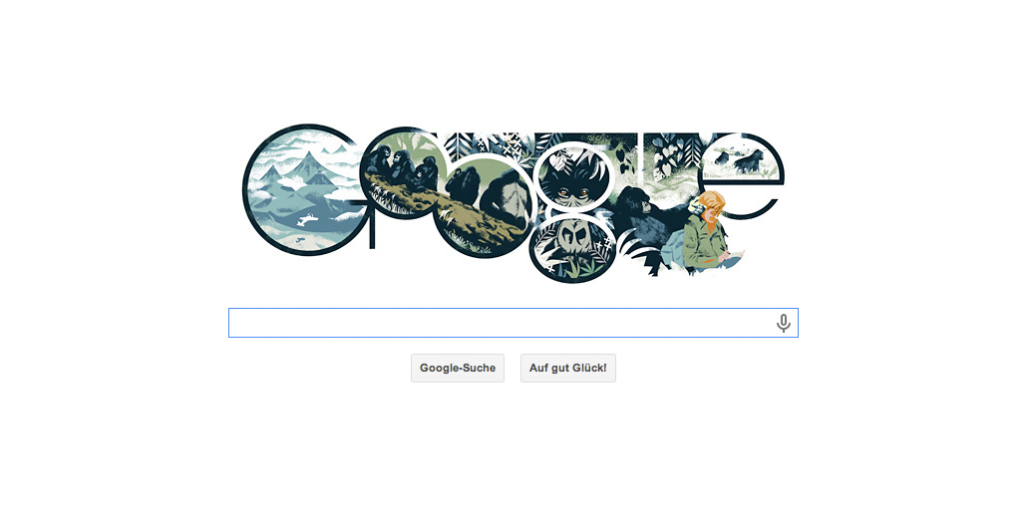 Google Doodle zum Geburtstag von Dian Fossey