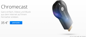 Googles Chromecast als Antwort auf Apples TV. Online Mediastreaming aus dem Hause Google für nur 35€!