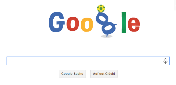 Google Doodle zur WM 2014 vom 19.06.2014 morgens