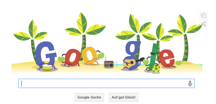 WM 2014 - Google verändert seine Doodles. Dieses ist vom 15.06.2014