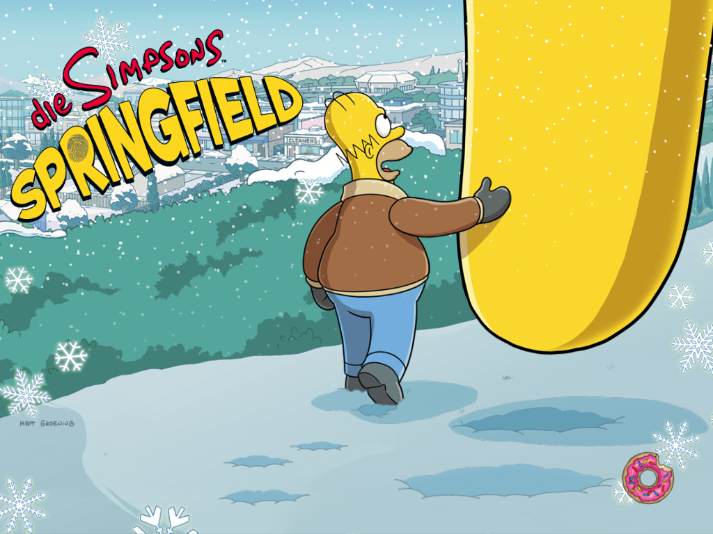 Simpsons iOS App Weihnachtsevent 2013 von EA