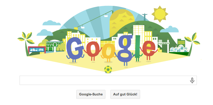 Google Doodle WM 2014 - ein schönes animiertes Doodle zum WM Start am 12.06.2014
