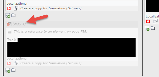 Copy 1 deaktivieren bzw. das Content Element kopieren ohne copy oder Translate to angefügt zu bekommen