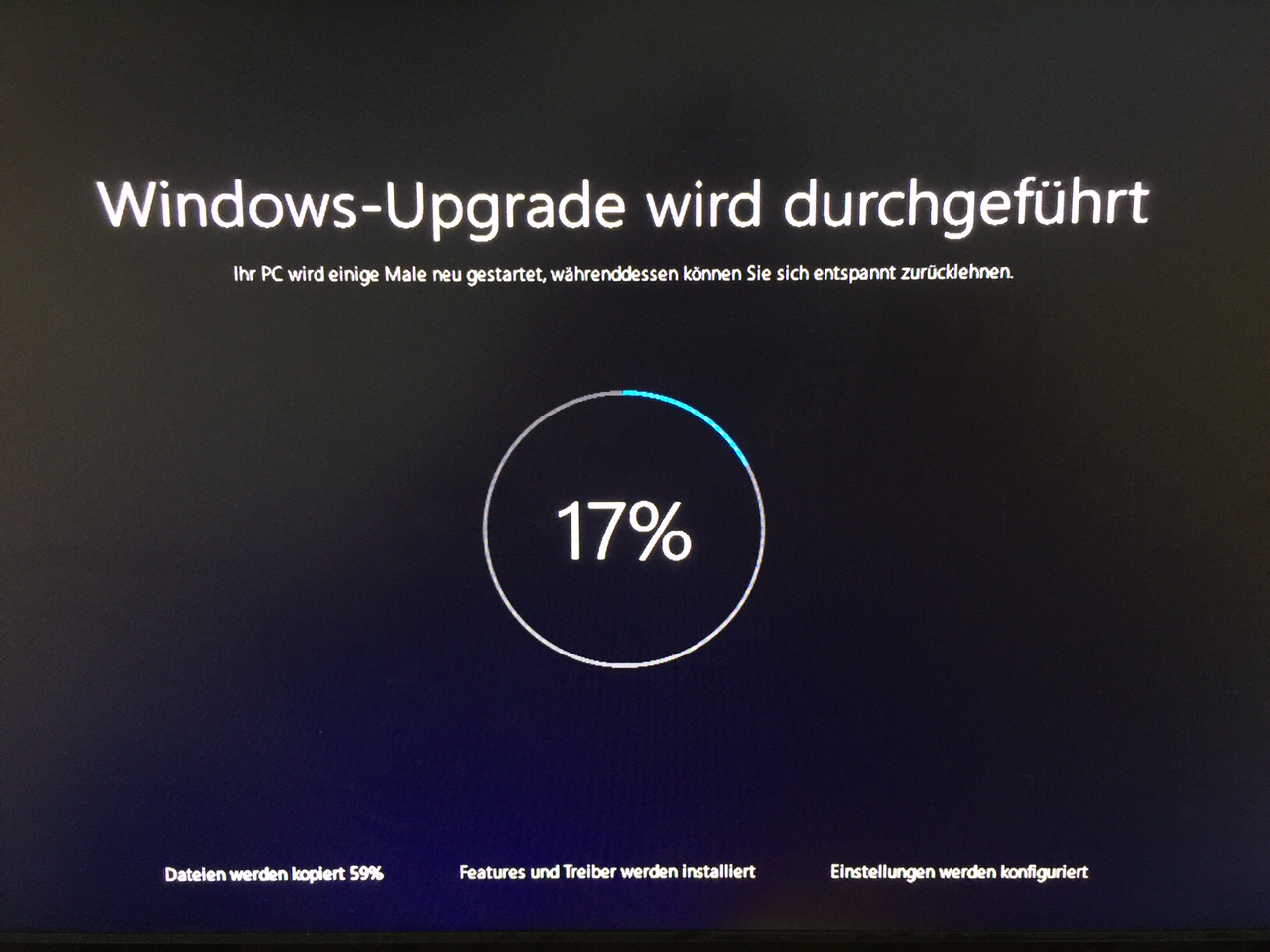 Windows 10 Installation als Upgrade