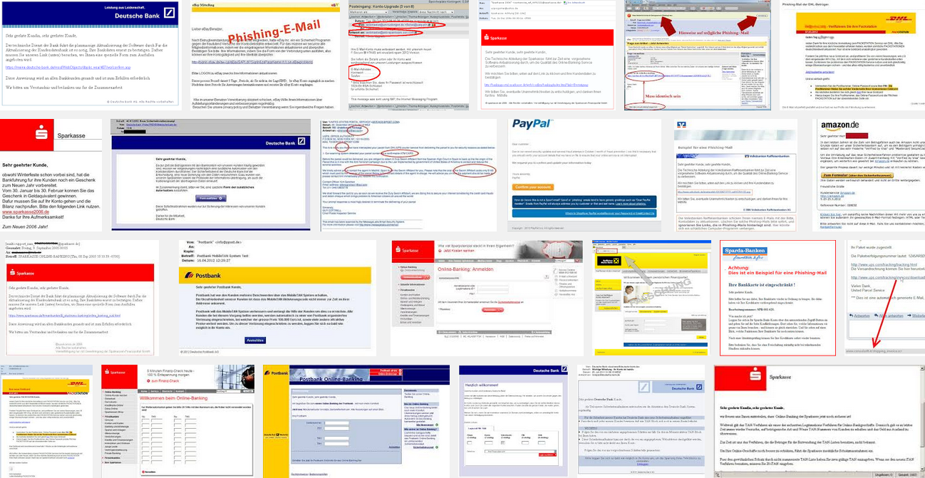 Phishing Mails trifft alle grossen Anbieter