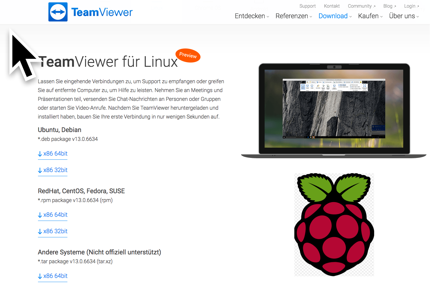 Der TeamViewer ist nun für jedes Betriebssystem kostenlos einzusetzen - Voraussetzung ist der rein private Gebrauch! Das ist eine wirklich tolle News! Selbst für den Raspberry Pi gibt es eine Version.